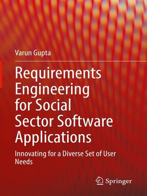 cover image of Requirements Engineering for Social Sector Software Applications